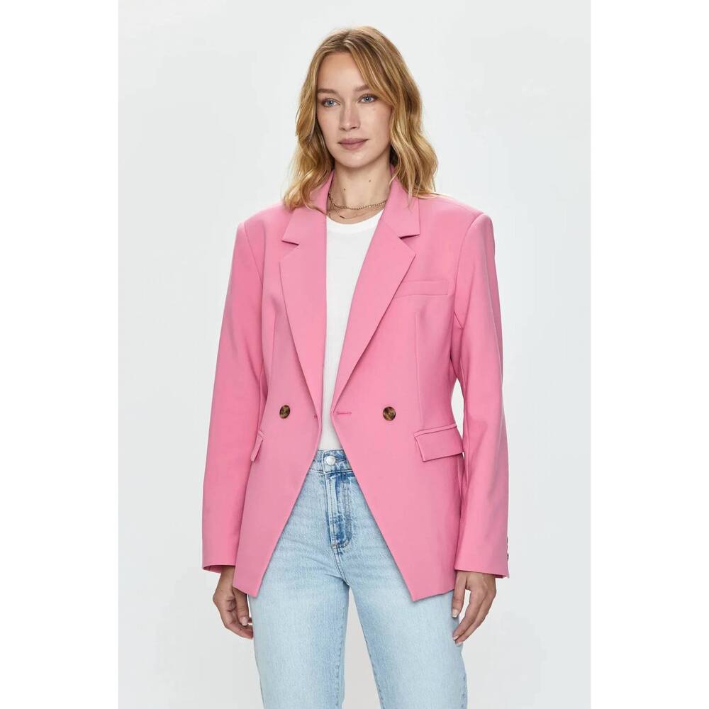 NEW PISTOLA remy double breasted blazer in pink cosmos